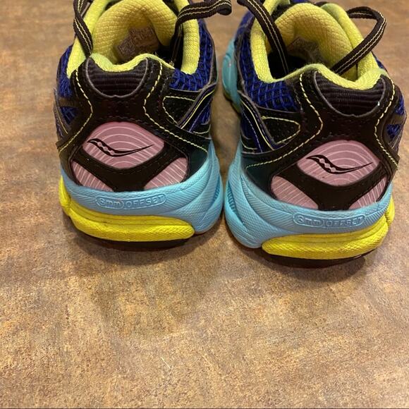 Saucony Ride 7 Running Shoes Women's Size 7.5 Blues & Yellow Multicolor - Picture 6 of 9